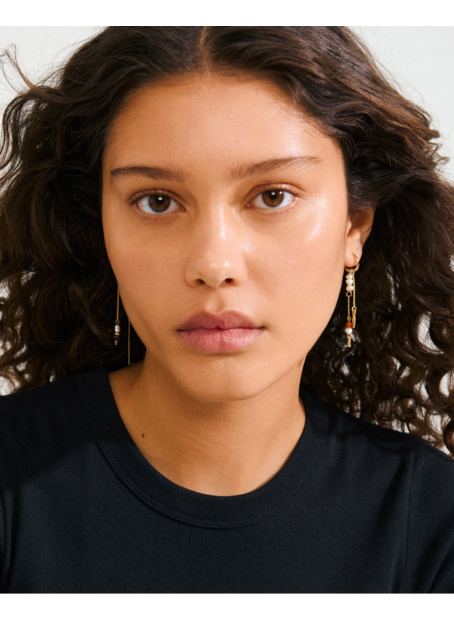 Pilgrim BETWEEN chain earrings gold-plated