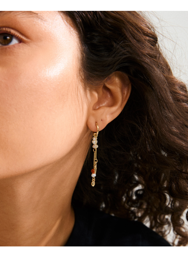 Pilgrim BETWEEN chain earrings gold-plated