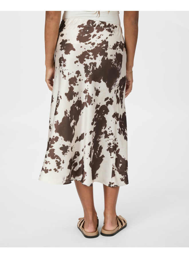 Neo Noir Viso Cow Print Skirt Brown
