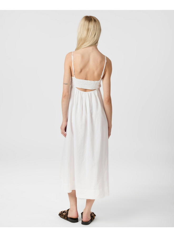 Neo Noir Savani Long Linen Dress White