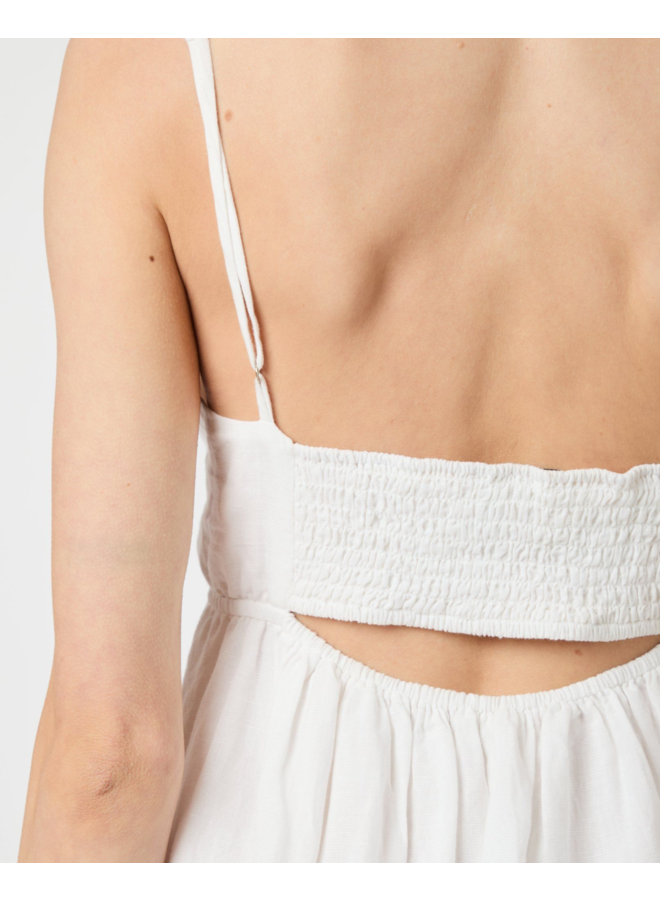 Neo Noir Savani Long Linen Dress White
