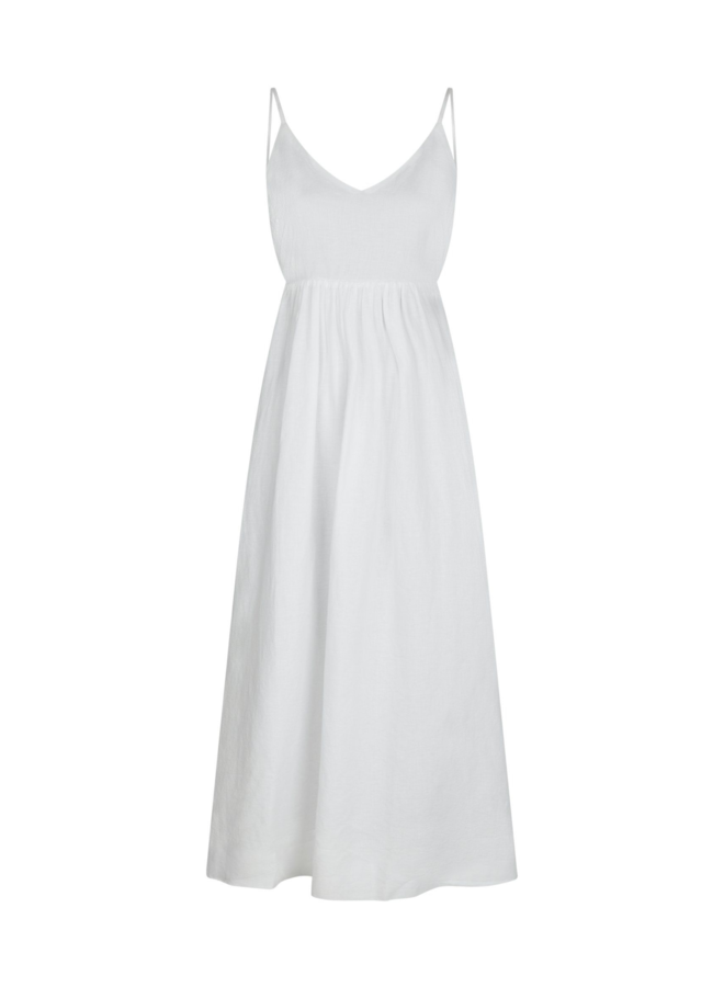 Neo Noir Savani Long Linen Dress White