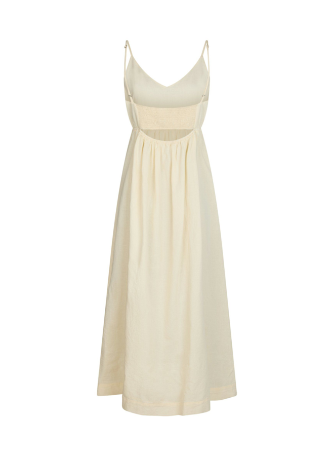 Neo Noir Savani Long Linen Dress Light Yellow