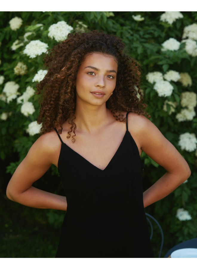 Neo Noir Kemla Linen Dress Black