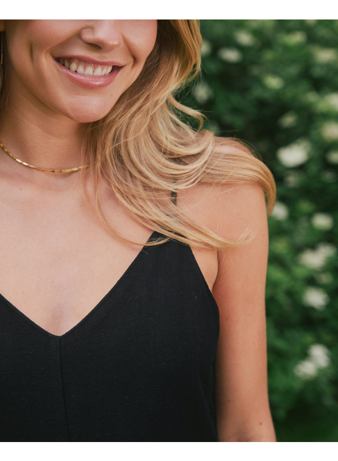 Neo Noir Kessie Linen Dress Black