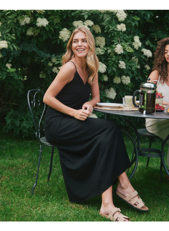 Neo Noir Kessie Linen Dress Black