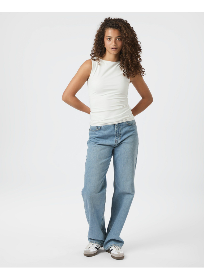 Neo Noir Ditty Jersey Top White