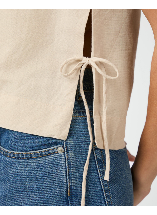 Neo Noir Svetlana Linen Top Sand