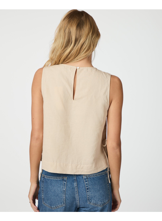 Neo Noir Svetlana Linen Top Sand