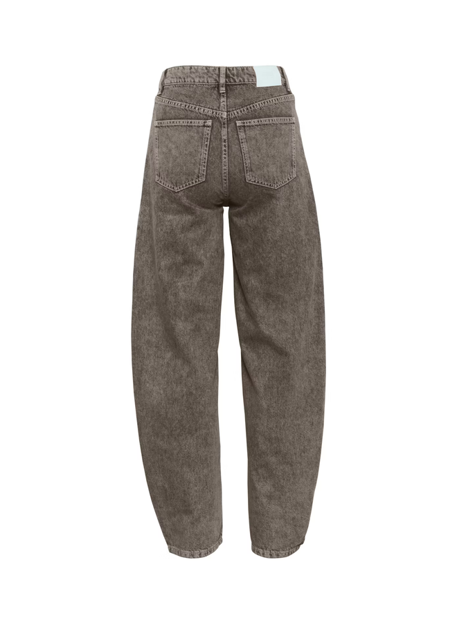 Gestuz Josie HW Barrel Jeans Greige Denim