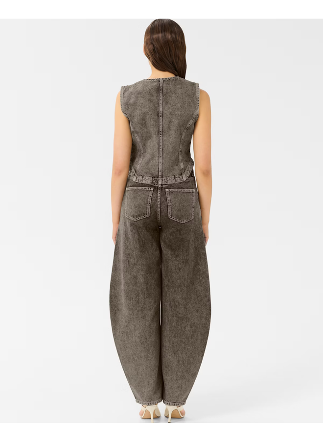 Gestuz Josie HW Barrel Jeans Greige Denim