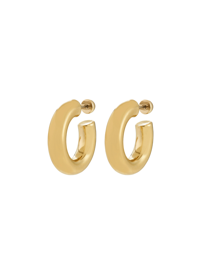 Pilgrim PHASE large hoops gold-plated