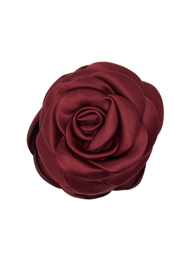 Pico Small Satin Rose Claw Dark Plum