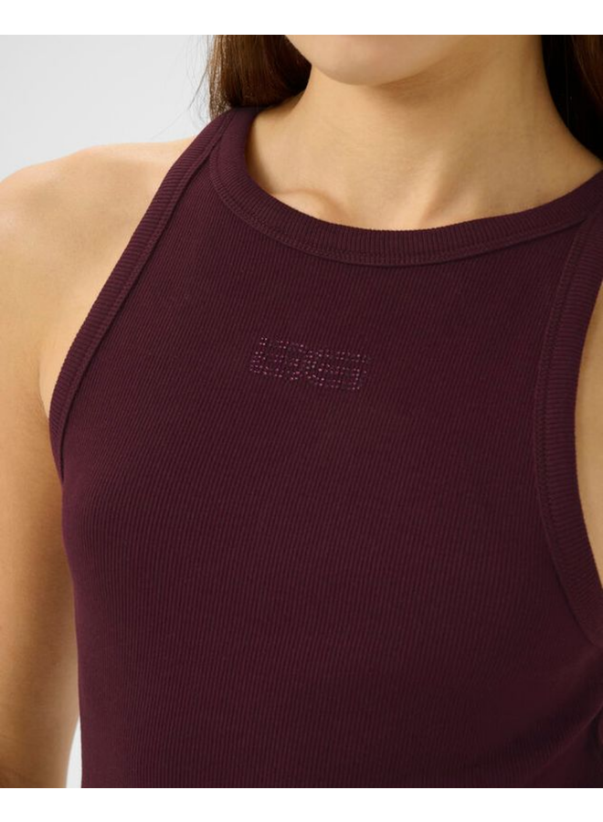 Gestuz Drew Rhinestone Logo Tank Aronia