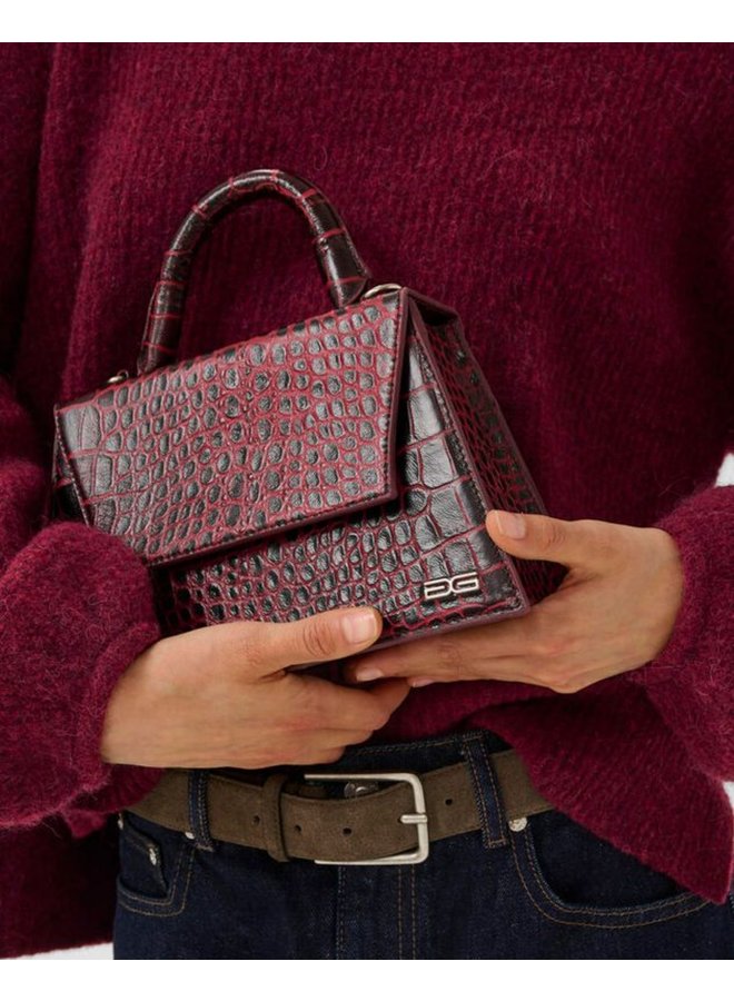 Gestuz Alpha Slit Pullover Blood Red Melange