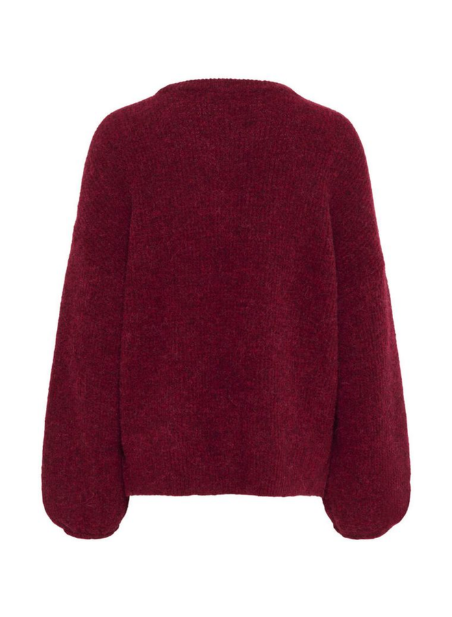 Gestuz Alpha Slit Pullover Blood Red Melange