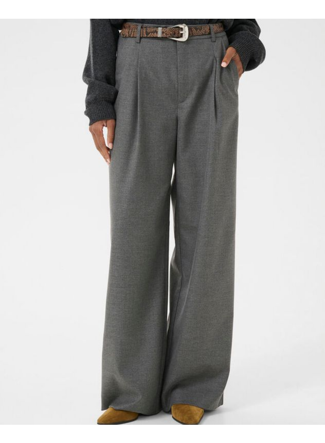 Gestuz Paula MW Wide Pants NOOS Dark Grey Melange