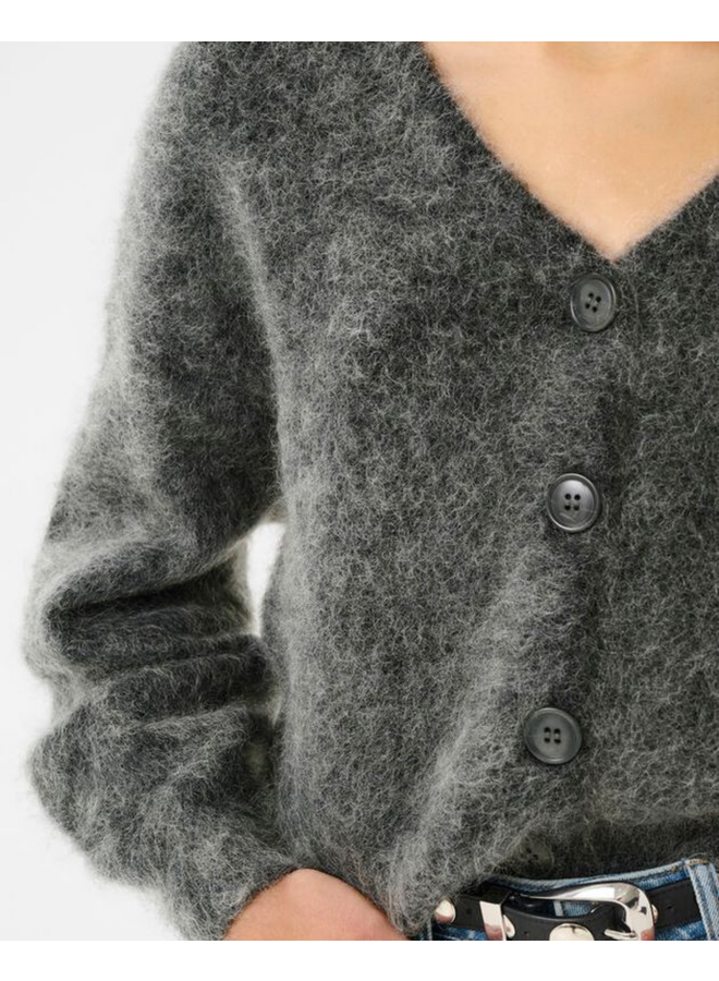 Gestuz Debbie V Cardigan NOOS Charcoal Melange
