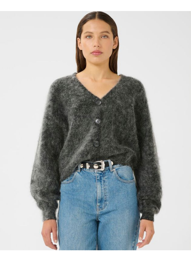 Gestuz Debbie V Cardigan NOOS Charcoal Melange