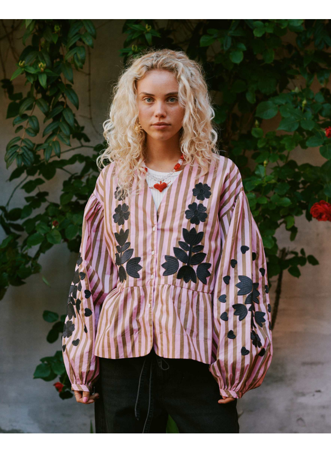 Sissel Edelbo Rikke Top Organic Cotton Pink Stripes