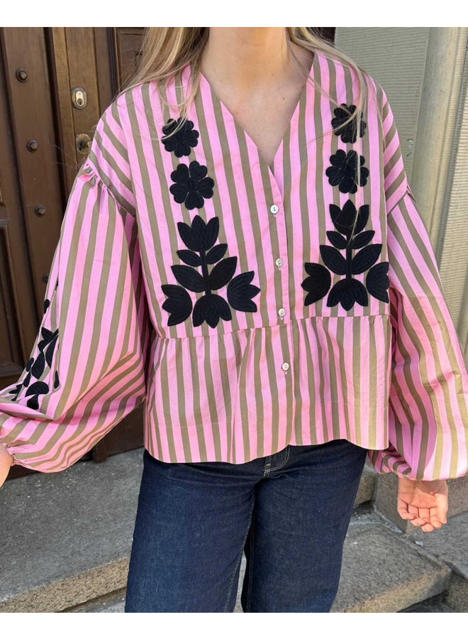 Sissel Edelbo Rikke Top Organic Cotton Pink Stripes