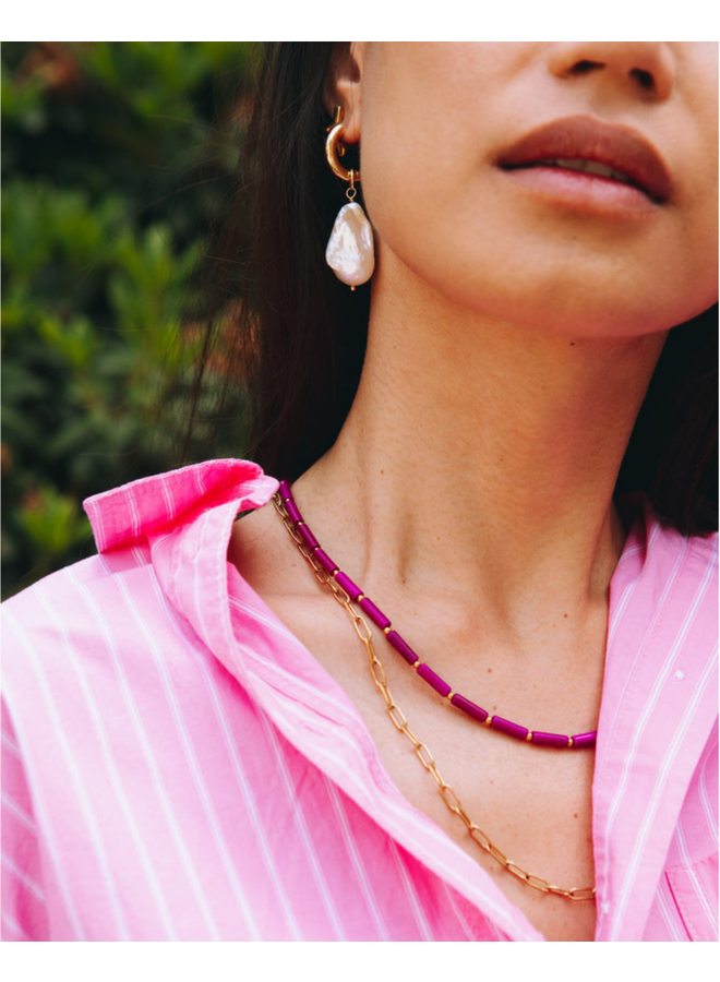 Bonnie Studios Big Baroque Pearl Pendant White