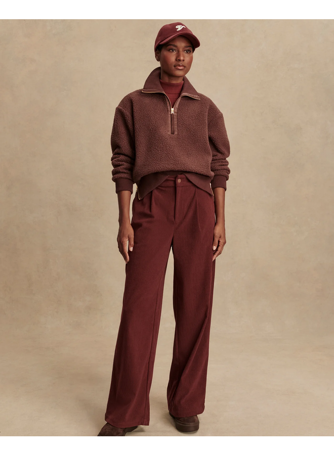 Varley Roselle Half Zip Fleece Deep Mahogany