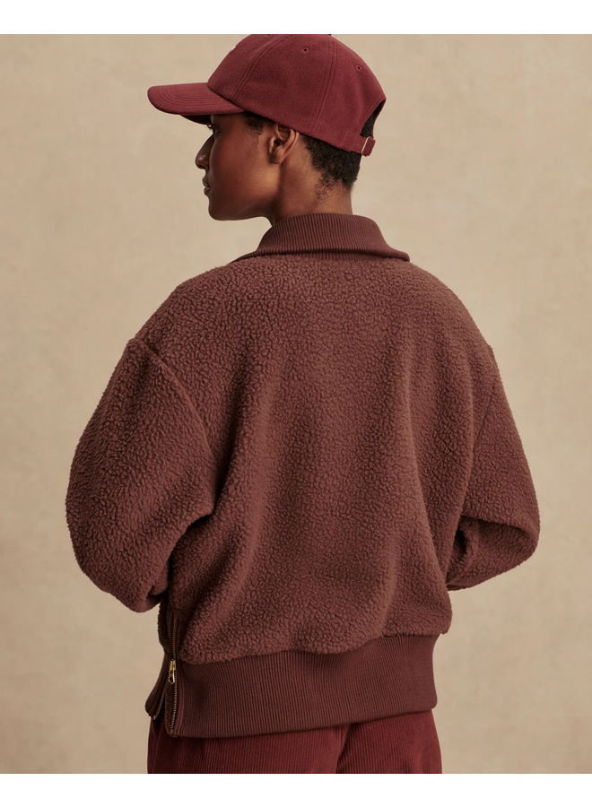 Varley Roselle Half Zip Fleece Deep Mahogany