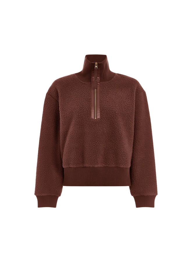 Varley Roselle Half Zip Fleece Deep Mahogany