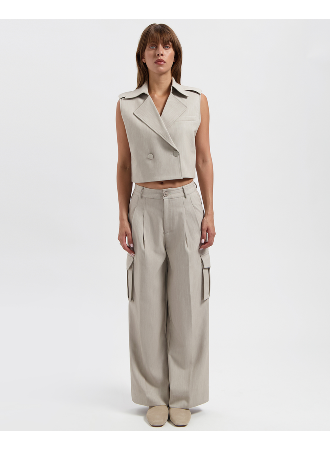 Azulae Karis Cargo Pants Sand Melange