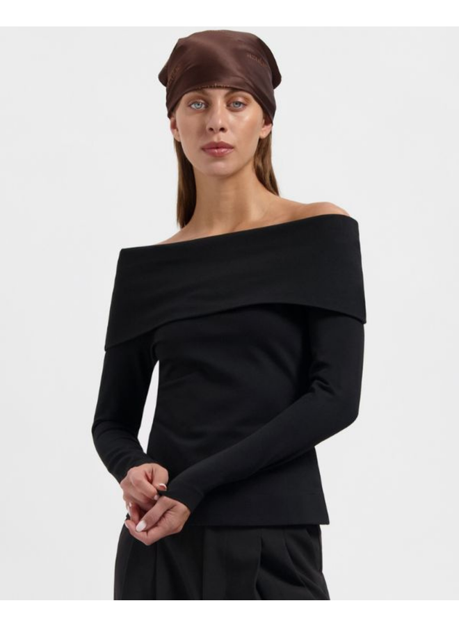 Azulae Minushka Off Shoulder Top Black