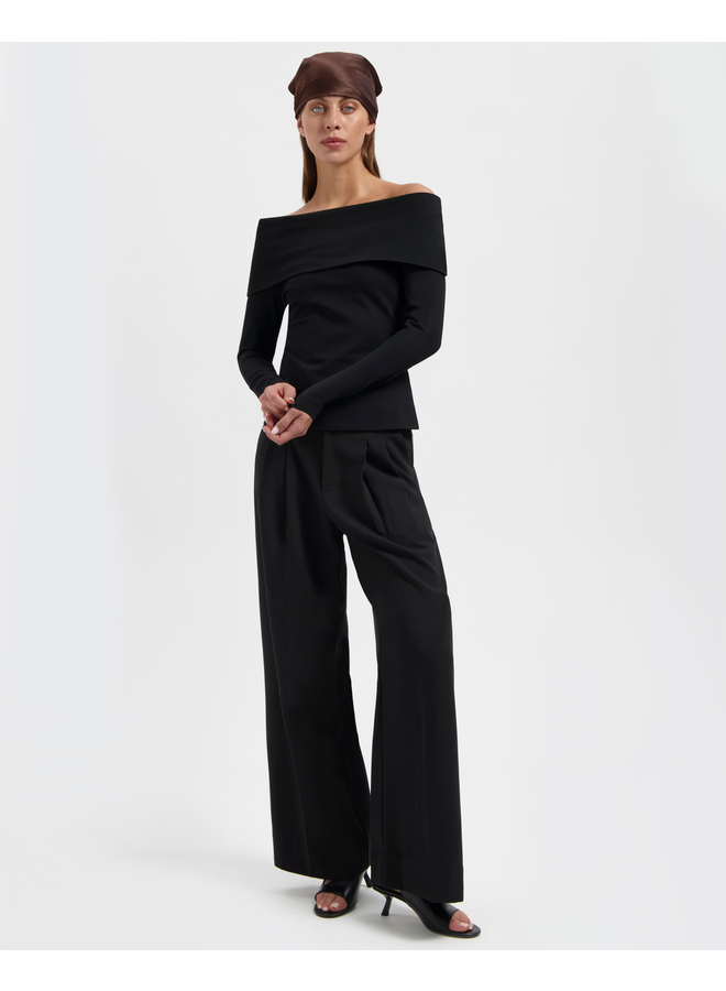 Azulae Minushka Off Shoulder Top Black
