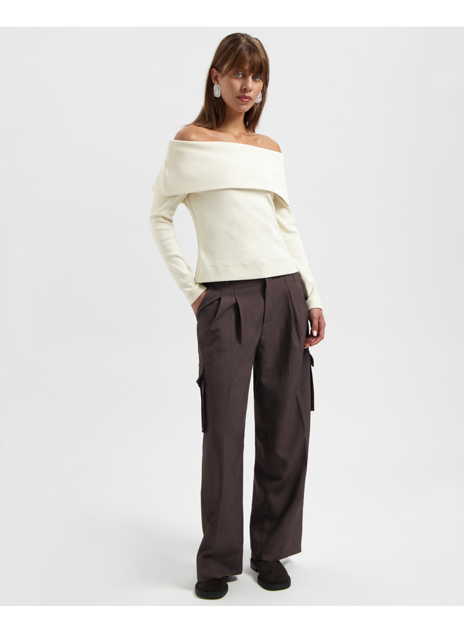 Azulae Minushka Off Shoulder Top Sand