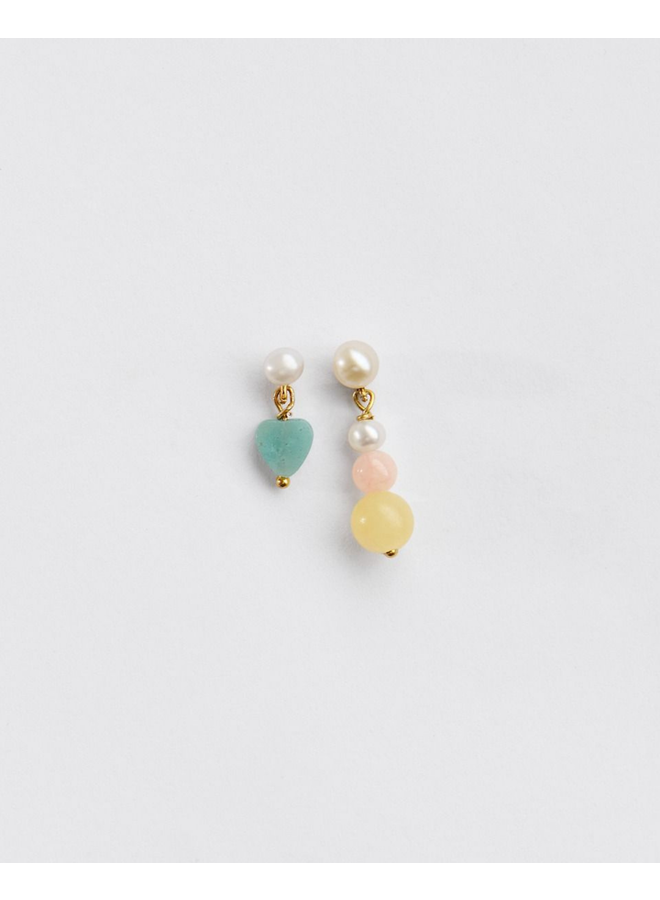 Stine A Mini Amour Earring - Amazonite - Per Stuk
