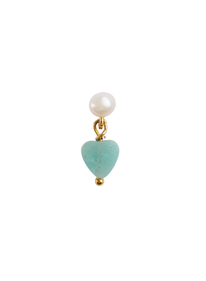 Stine A Mini Amour Earring - Amazonite - Per Stuk