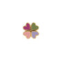 Stine A Love Heart Clover Enamel Earring Pink Fuschia - per stuk