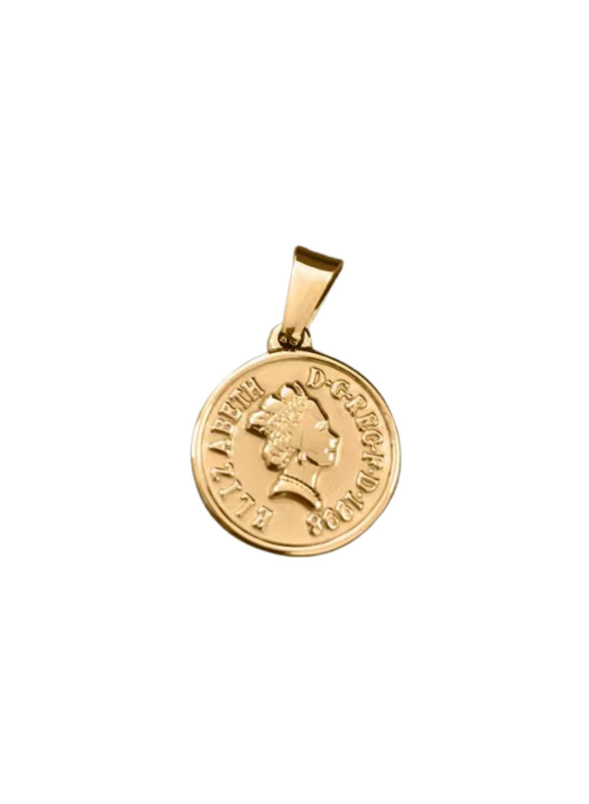 Bonnie Studios Queen Coin Pendant Gold