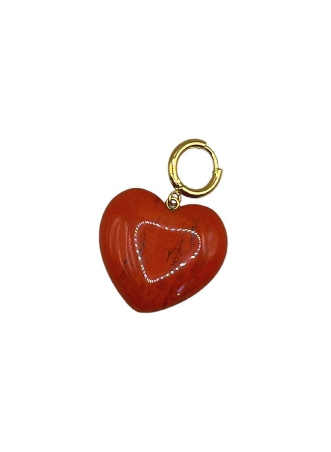 Bonnie Studios Heart Copper Pendant Red
