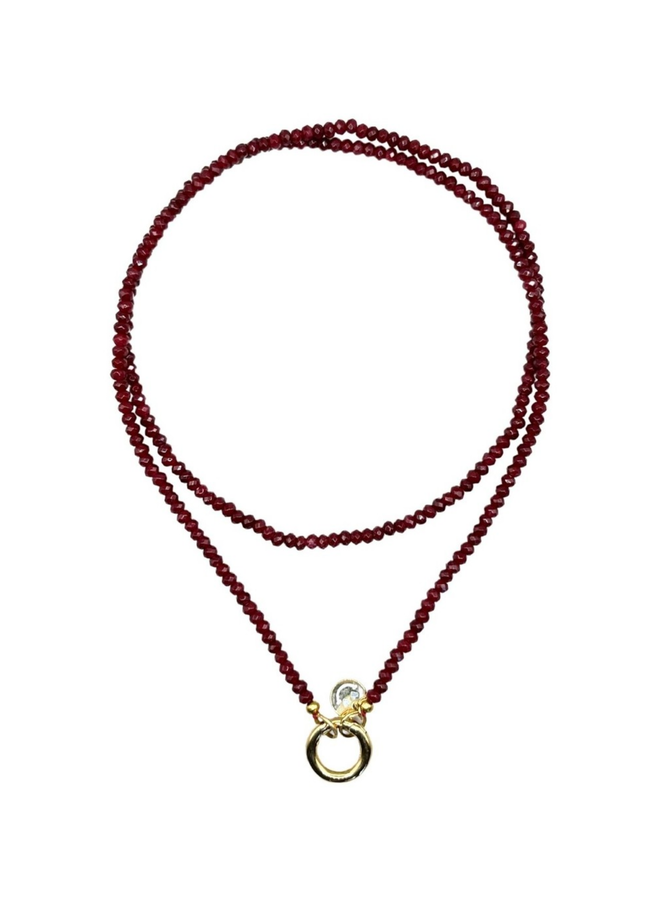 Bonnie Studios Roger Red Long Necklace
