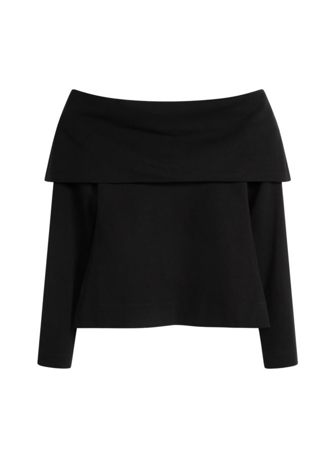 Azulae Minushka Off Shoulder Top Black