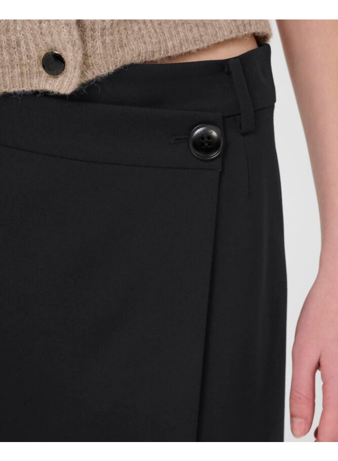 Gestuz Paula Melange MW Wrap Skirt NOOS Black