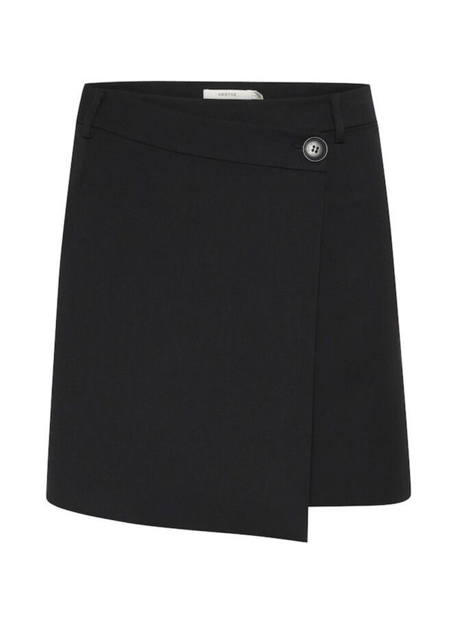 Gestuz Paula Melange MW Wrap Skirt NOOS Black