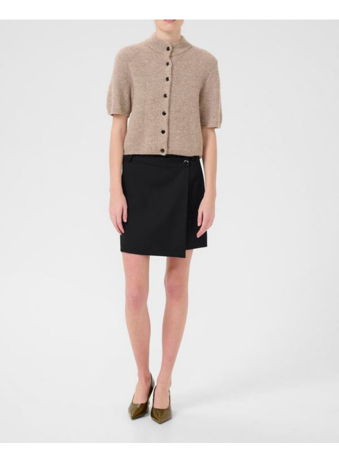 Gestuz Paula Melange MW Wrap Skirt NOOS Black