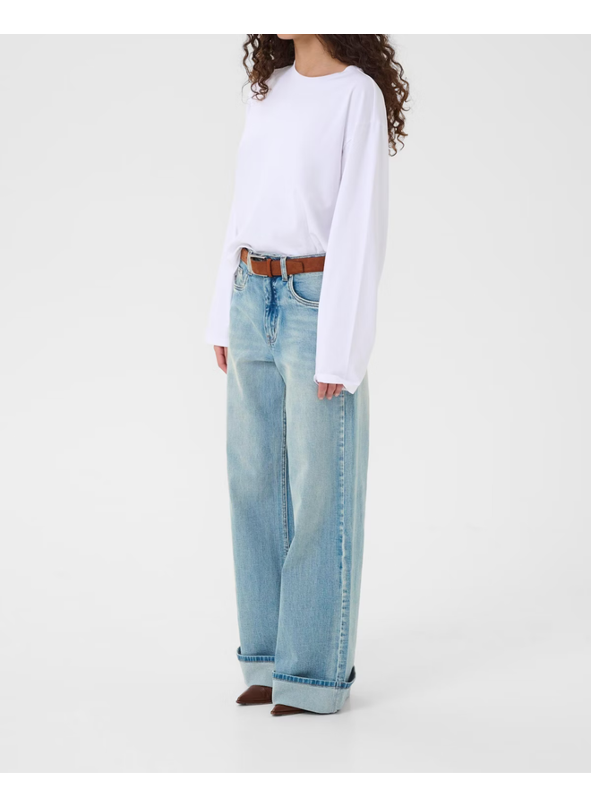 Gestuz Sara HW Wide Jeans Washed Blue