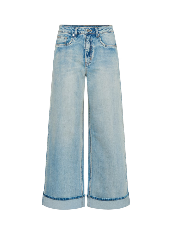 Gestuz Sara HW Wide Jeans Washed Blue