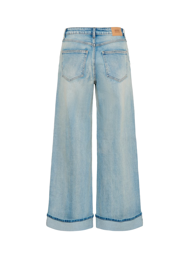 Gestuz Sara HW Wide Jeans Washed Blue