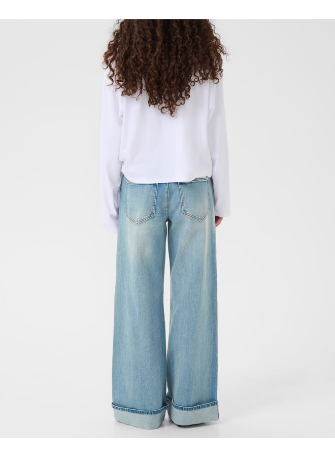 Gestuz Sara HW Wide Jeans Washed Blue