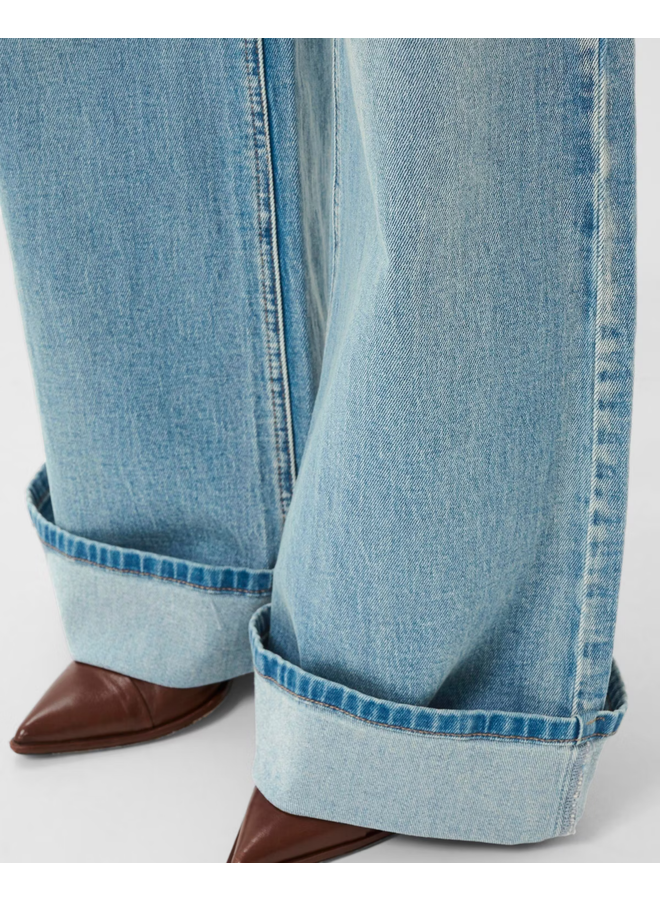 Gestuz Sara HW Wide Jeans Washed Blue