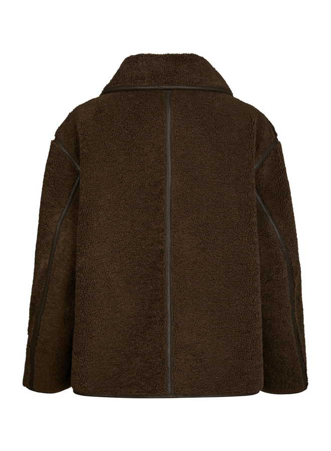 Neo Noir Edmund Teddy Jacket Dark Brown