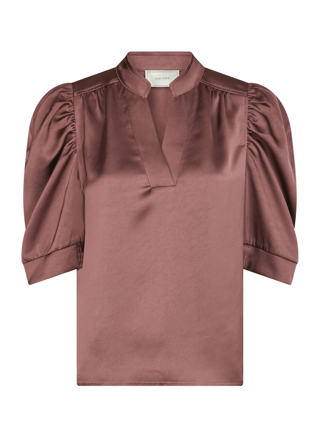 Neo Noir Roella Heavy Sateen Blouse Dark Rose